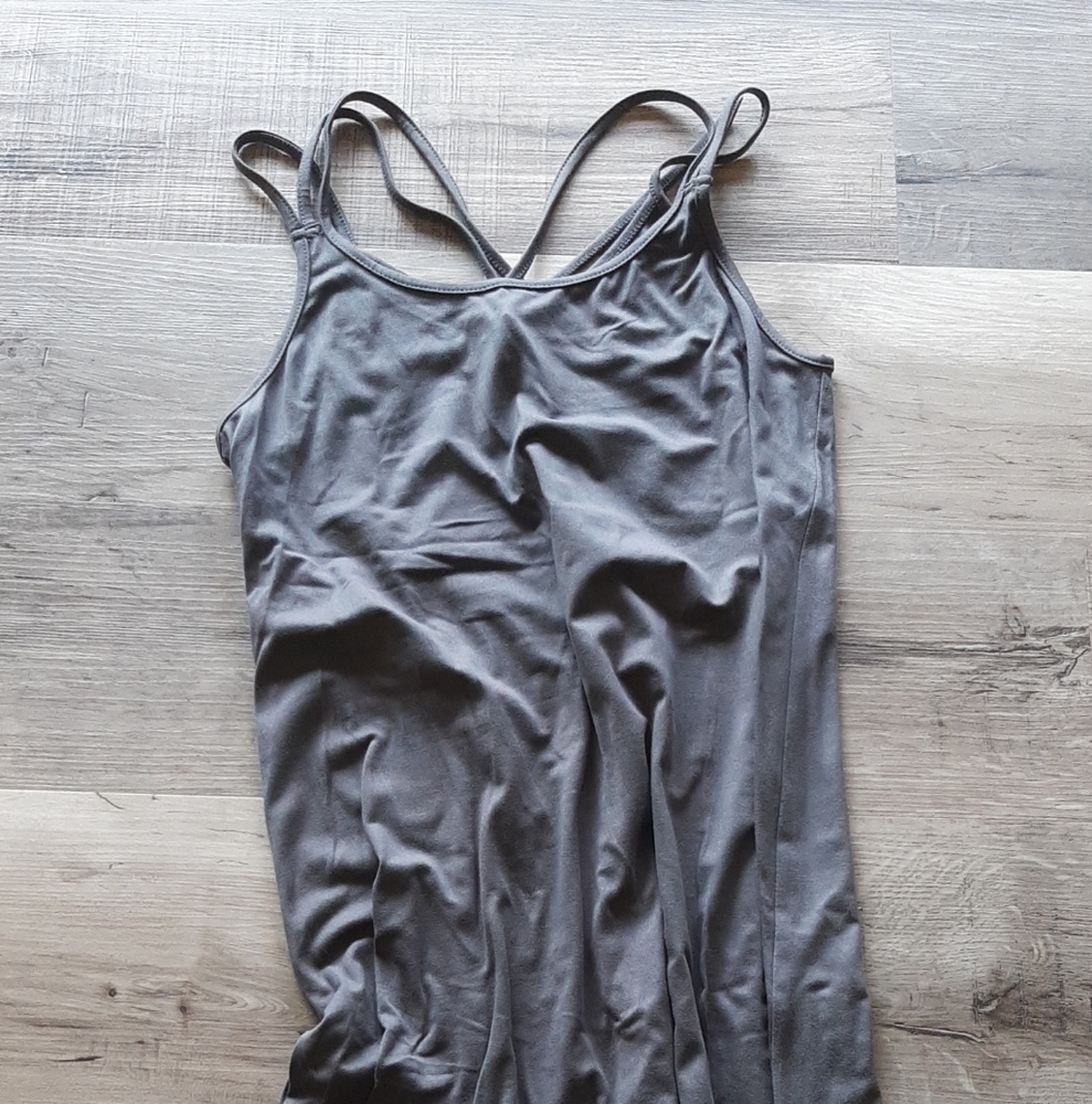 Elegant Gray Sleeveless Dress